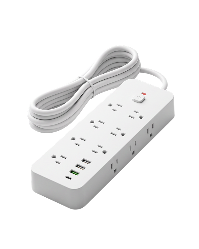 Regleta con Protección · 14 tomas + 4 USB